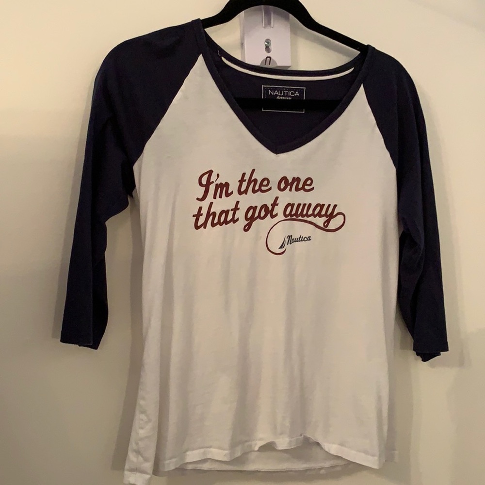 Nautical tee pajama top Medium